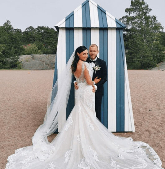 Teemu Pukki With His Wife On Wedding Day